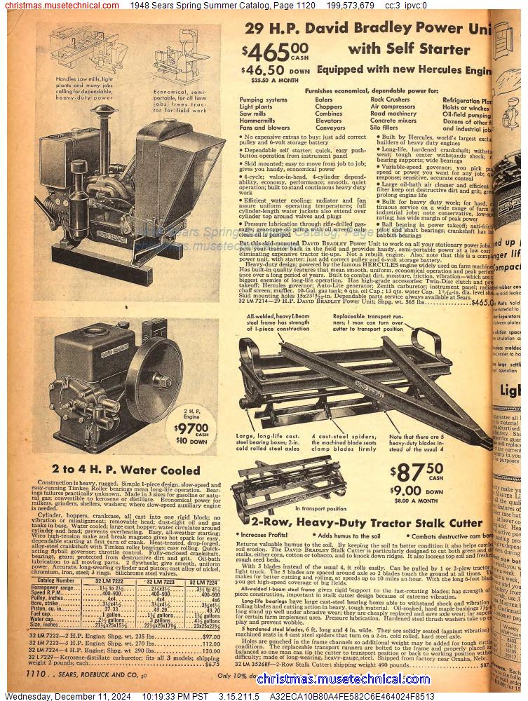 1948 Sears Spring Summer Catalog, Page 1120