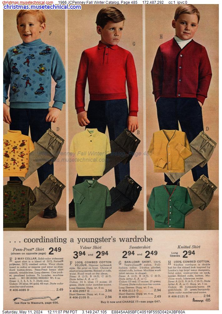 1966 JCPenney Fall Winter Catalog, Page 485