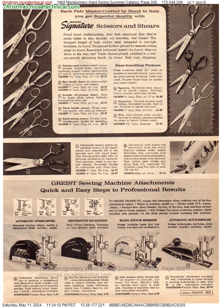 1965 Montgomery Ward Spring Summer Catalog, Page 305