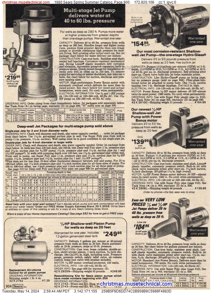1980 Sears Spring Summer Catalog, Page 900