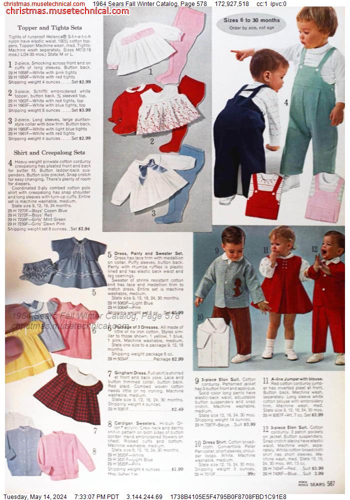 1964 Sears Fall Winter Catalog, Page 578