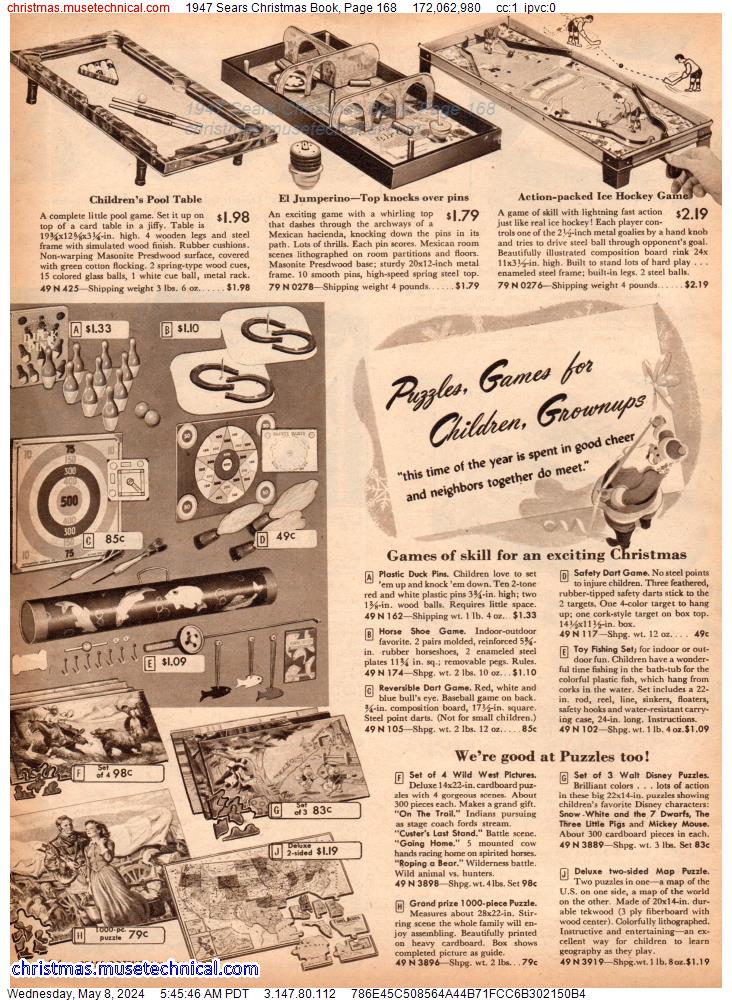 1947 Sears Christmas Book, Page 168
