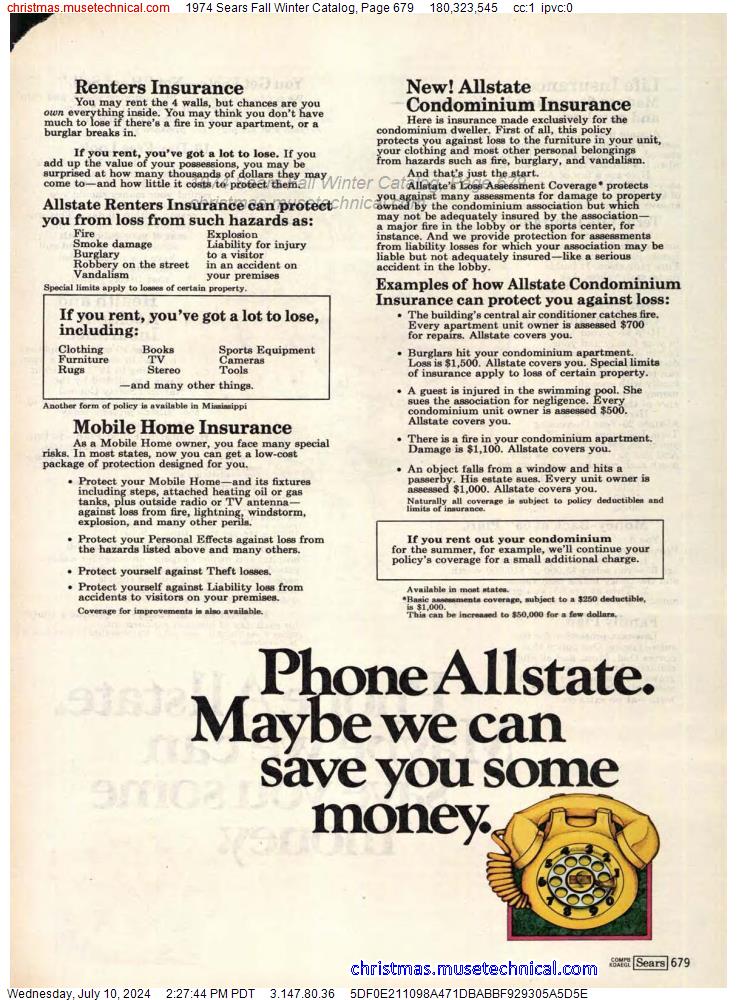 1974 Sears Fall Winter Catalog, Page 679