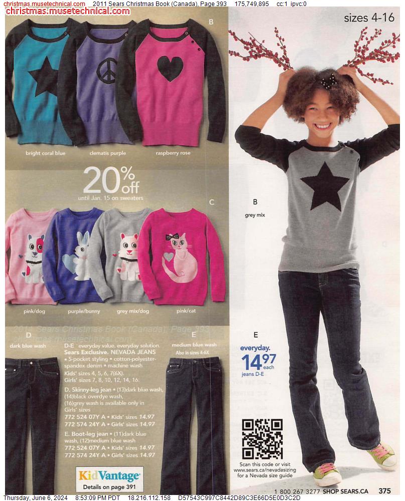 2011 Sears Christmas Book (Canada), Page 393