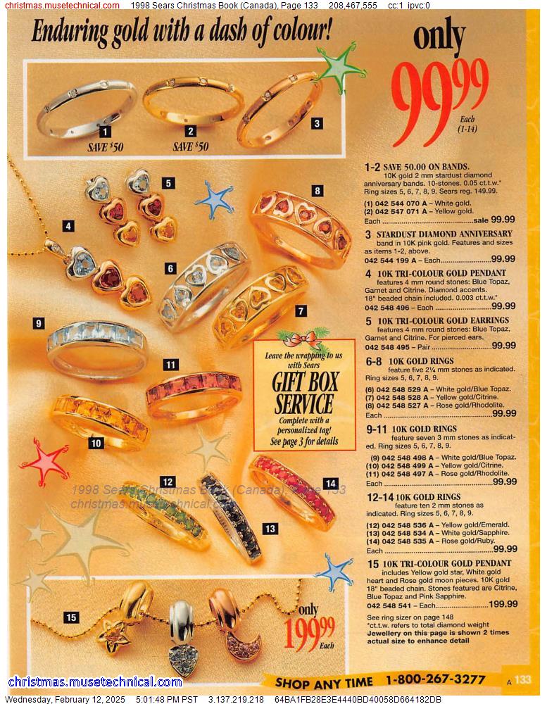 1998 Sears Christmas Book (Canada), Page 133