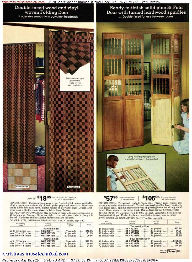 1978 Sears Spring Summer Catalog, Page 877
