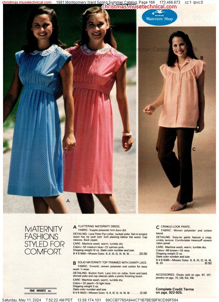 1981 Montgomery Ward Spring Summer Catalog, Page 166
