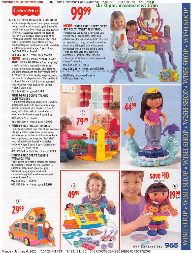 2007 Sears Christmas Book (Canada), Page 997