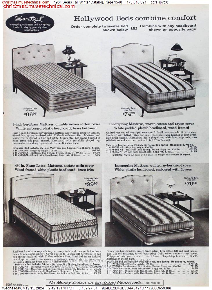 1964 Sears Fall Winter Catalog, Page 1540