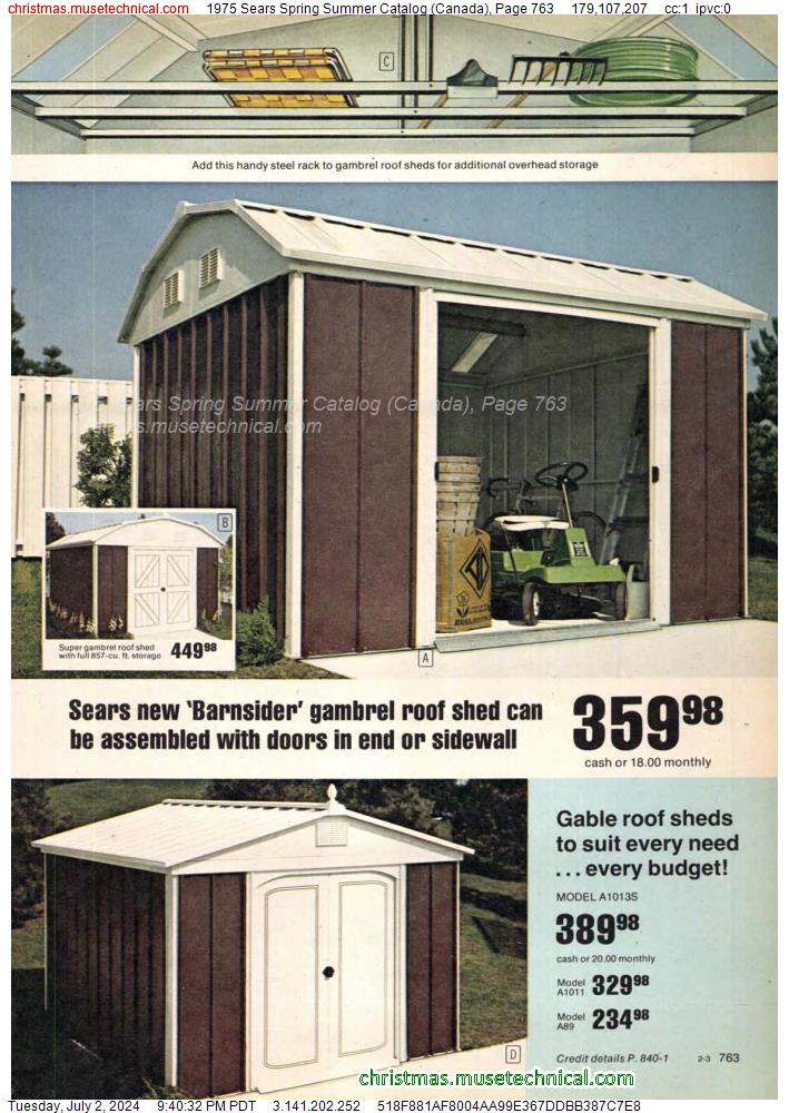 1975 Sears Spring Summer Catalog (Canada), Page 763