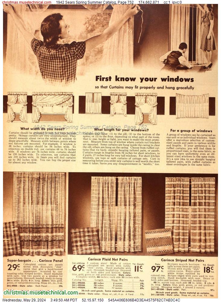1942 Sears Spring Summer Catalog, Page 752