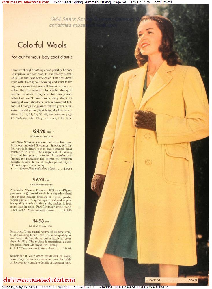1944 Sears Spring Summer Catalog, Page 69