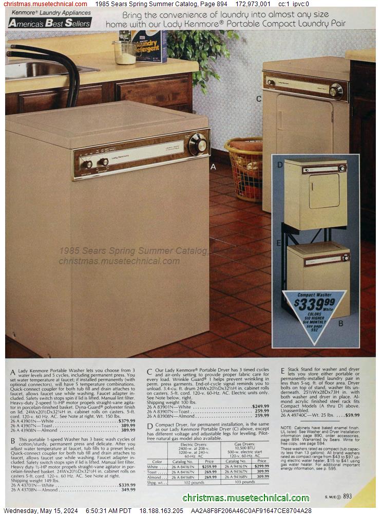 1985 Sears Spring Summer Catalog, Page 894