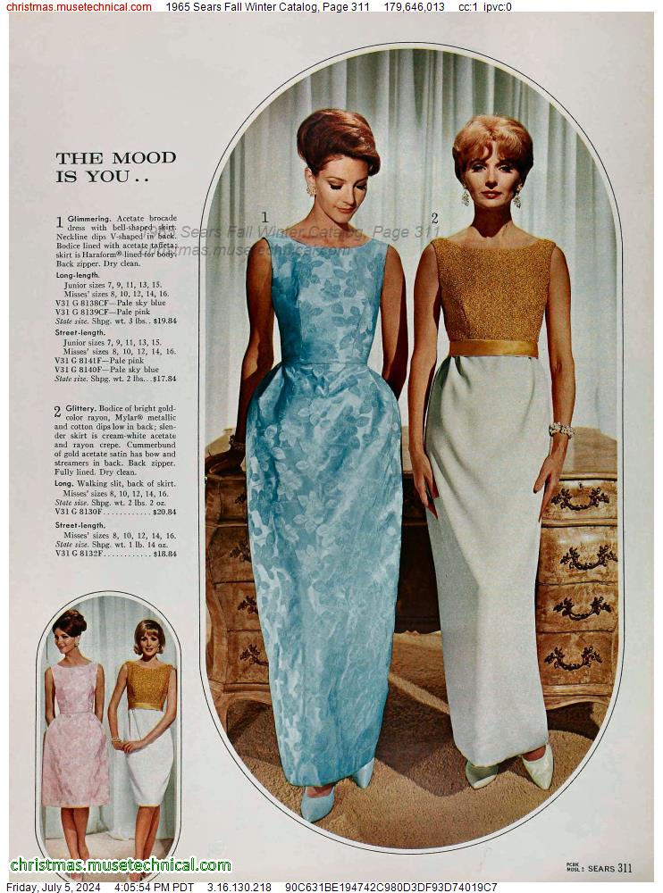 1965 Sears Fall Winter Catalog, Page 311