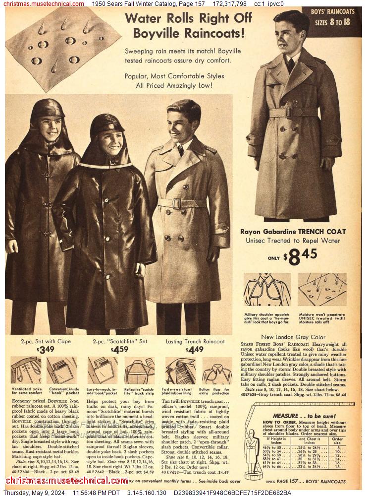 1950 Sears Fall Winter Catalog, Page 157