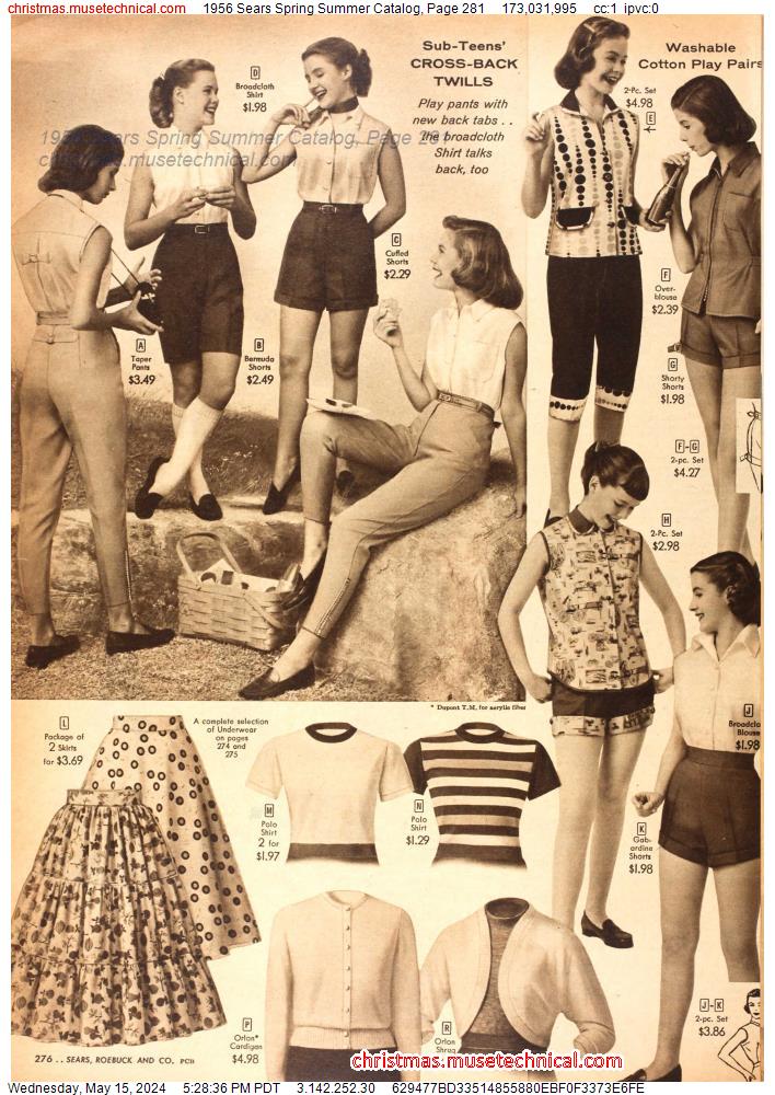1956 Sears Spring Summer Catalog, Page 281