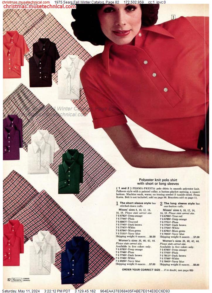 1975 Sears Fall Winter Catalog, Page 82