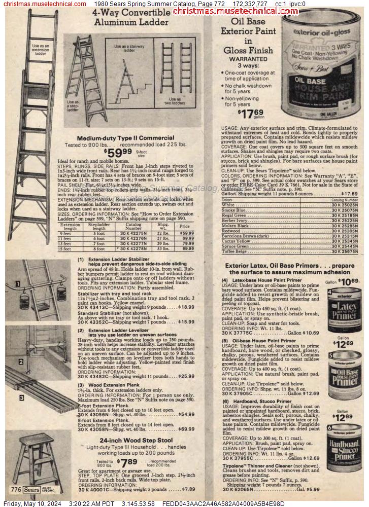 1980 Sears Spring Summer Catalog, Page 772
