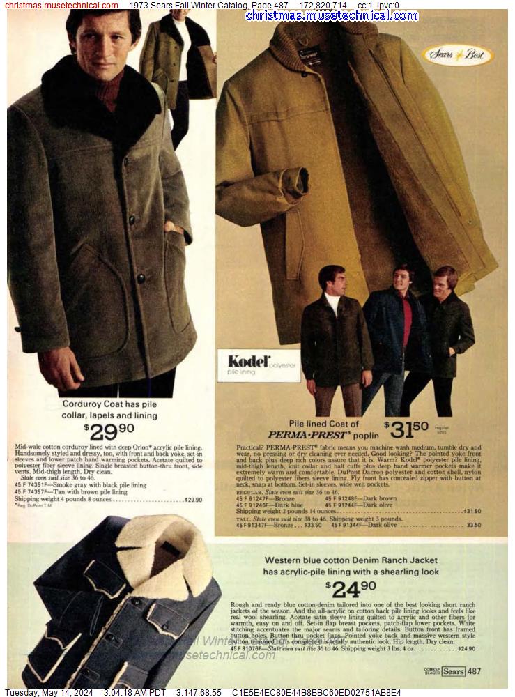 1973 Sears Fall Winter Catalog, Page 487