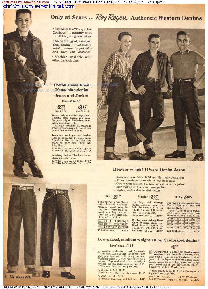 1959 Sears Fall Winter Catalog, Page 564