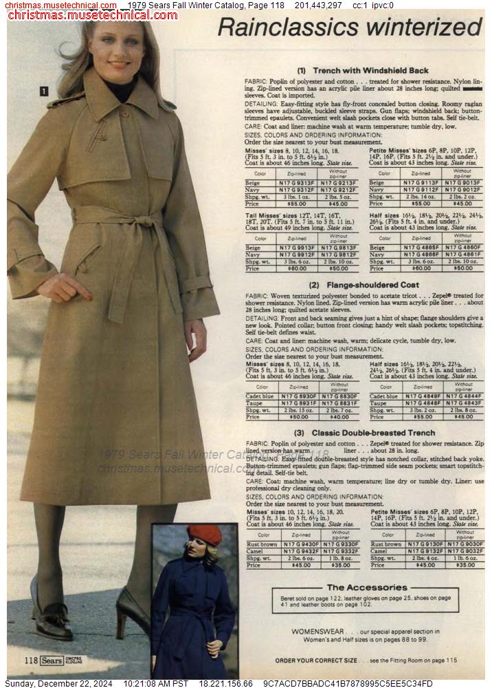 1979 Sears Fall Winter Catalog, Page 118