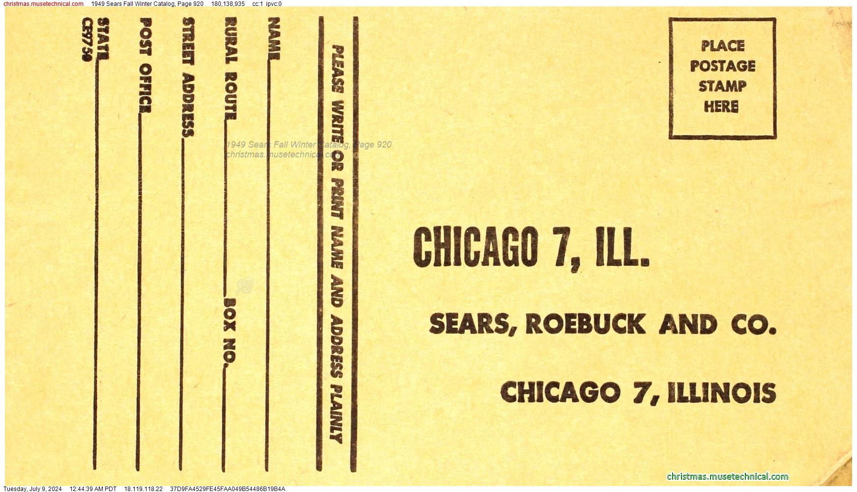 1949 Sears Fall Winter Catalog, Page 920