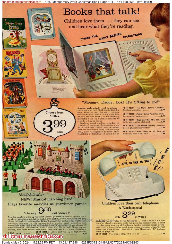1967 Montgomery Ward Christmas Book, Page 194