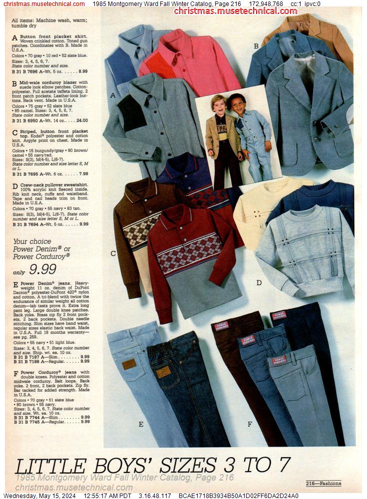 1985 Montgomery Ward Fall Winter Catalog, Page 216