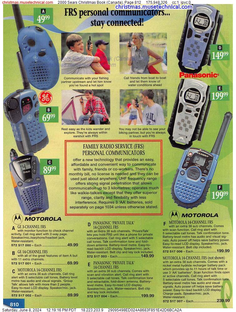 2000 Sears Christmas Book (Canada), Page 812