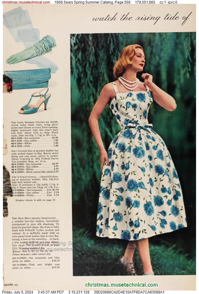 1958 Sears Spring Summer Catalog, Page 559
