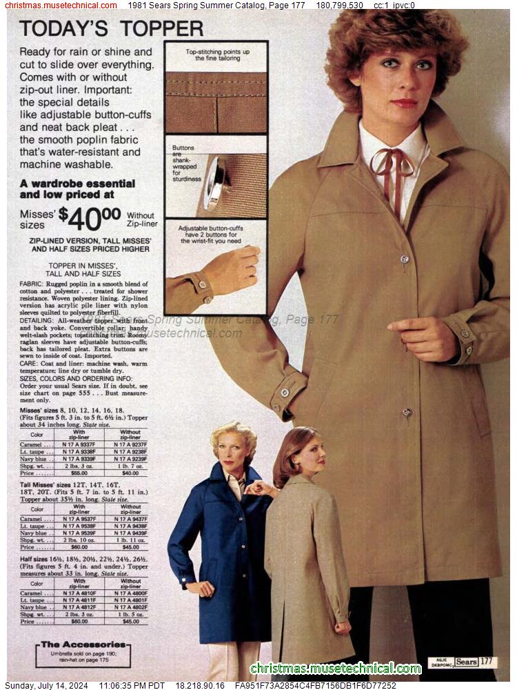1981 Sears Spring Summer Catalog, Page 177