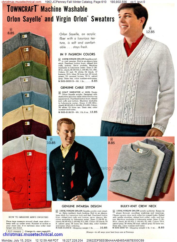 1963 JCPenney Fall Winter Catalog, Page 610