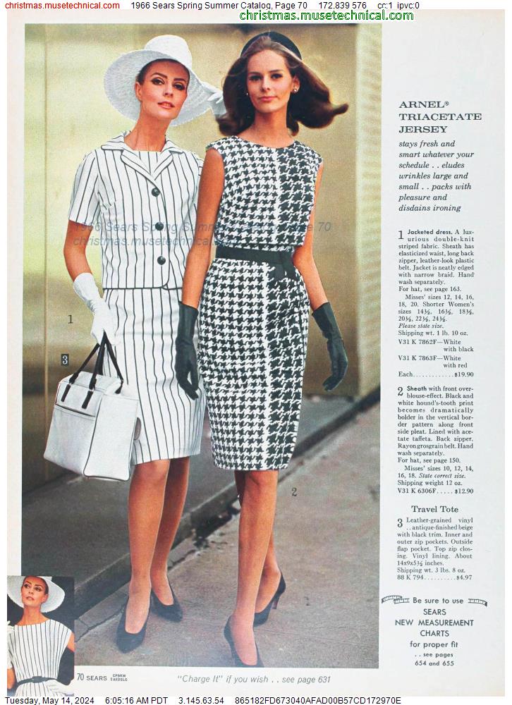 1966 Sears Spring Summer Catalog, Page 70