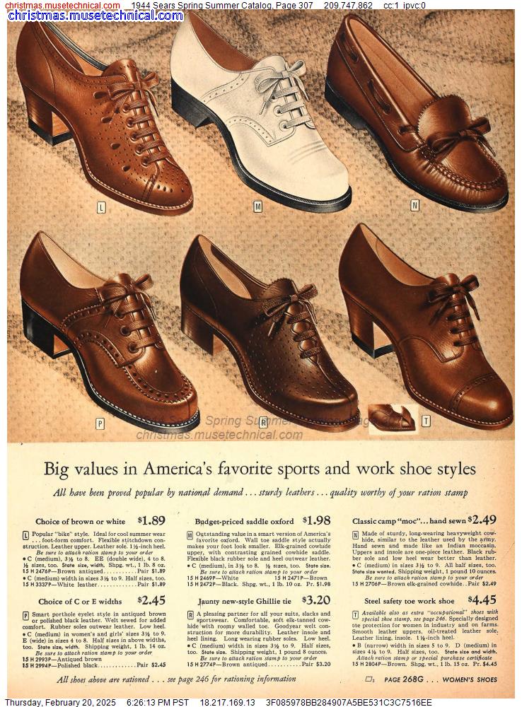 1944 Sears Spring Summer Catalog, Page 307