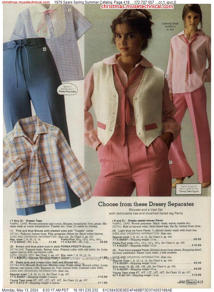 1979 Sears Spring Summer Catalog, Page 419