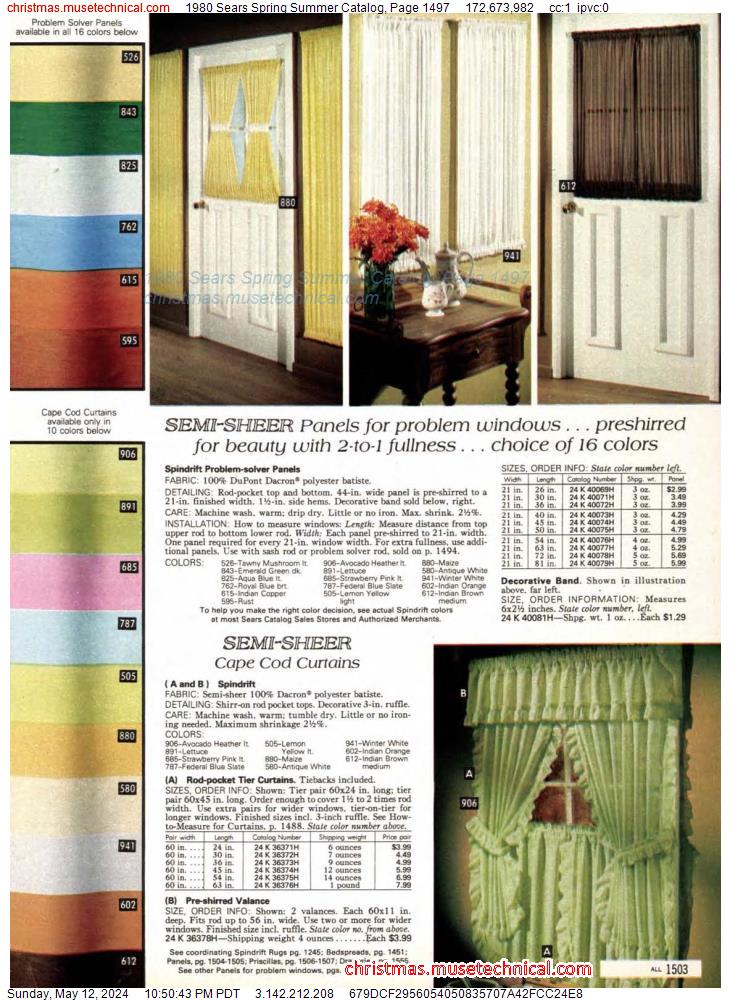 1980 Sears Spring Summer Catalog, Page 1497