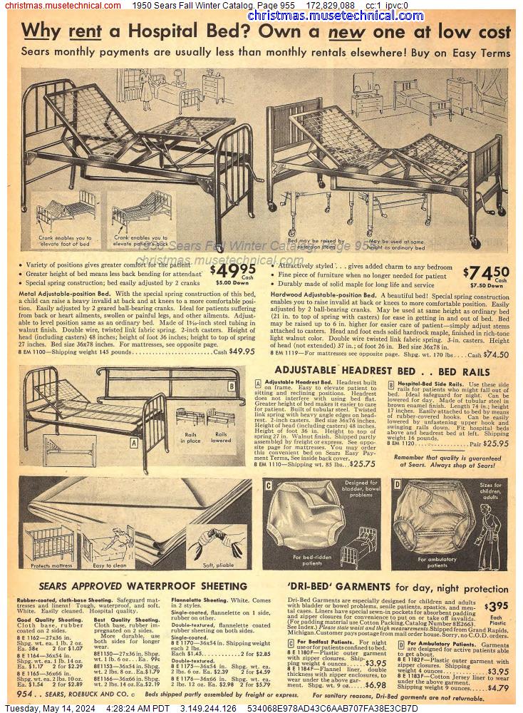 1950 Sears Fall Winter Catalog, Page 955