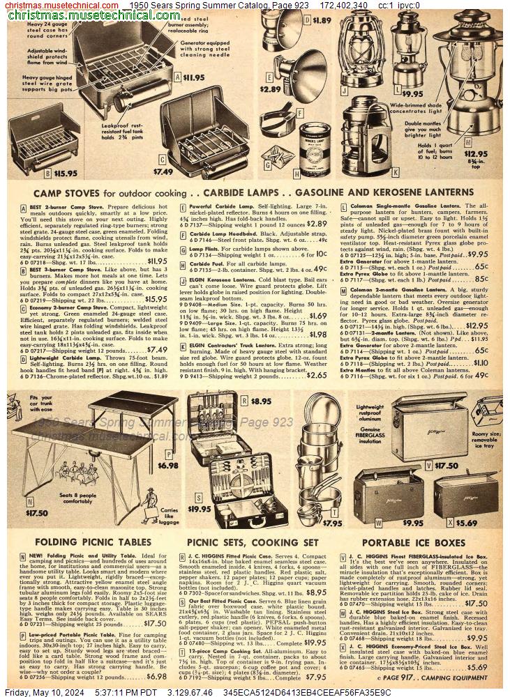 1950 Sears Spring Summer Catalog, Page 923