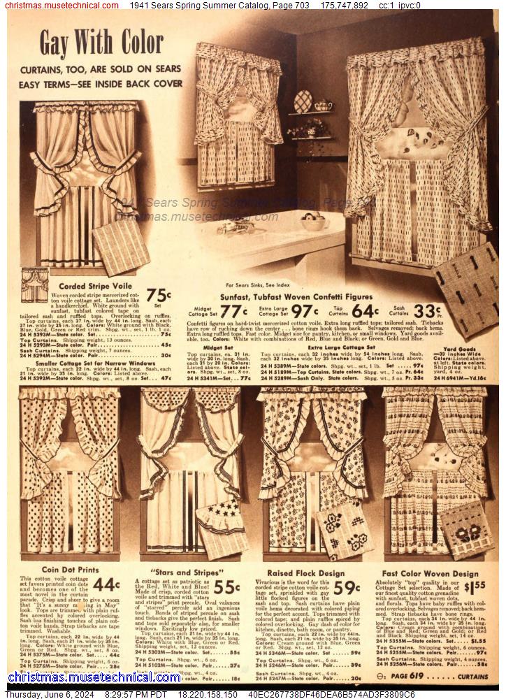 1941 Sears Spring Summer Catalog, Page 703