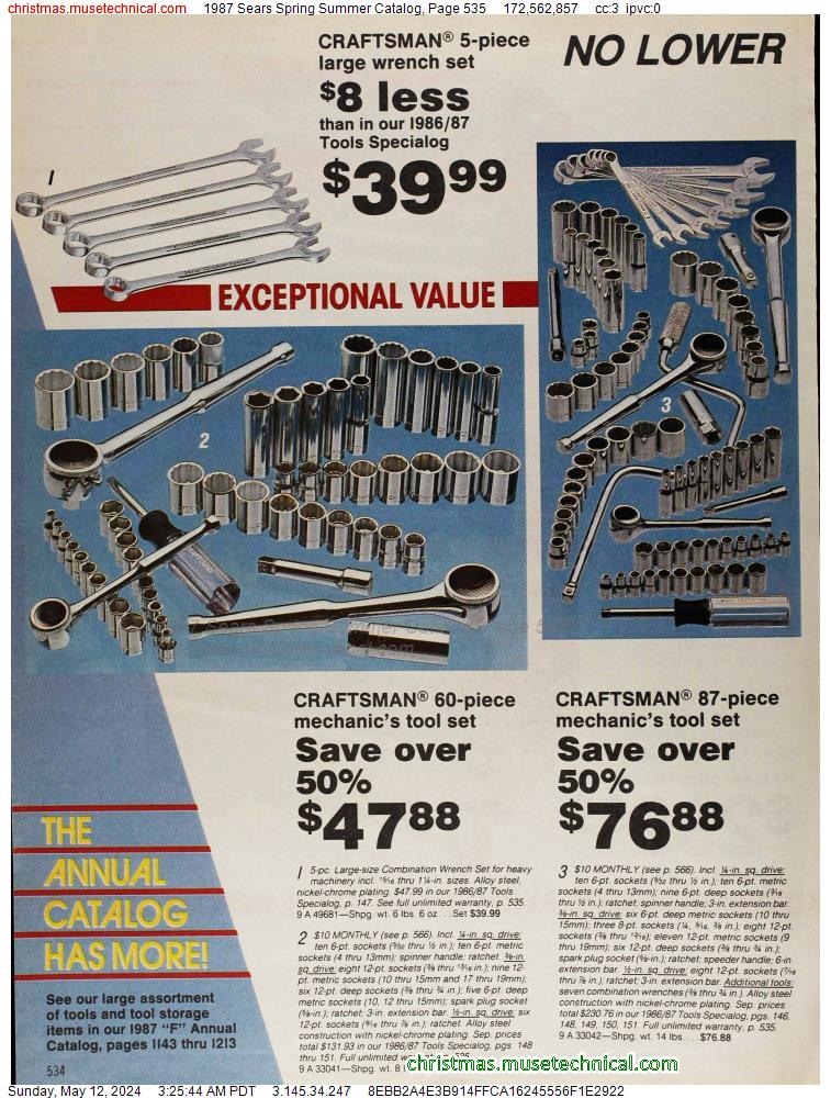 1987 Sears Spring Summer Catalog, Page 535
