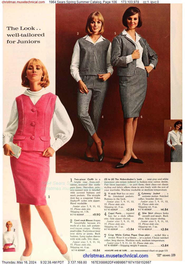1964 Sears Spring Summer Catalog, Page 106