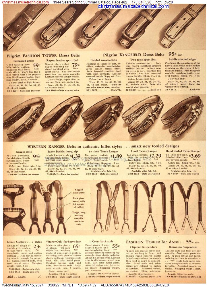 1944 Sears Spring Summer Catalog, Page 482
