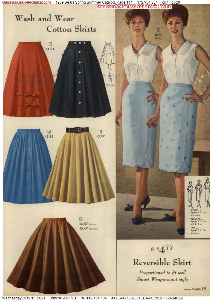 1959 Sears Spring Summer Catalog, Page 111