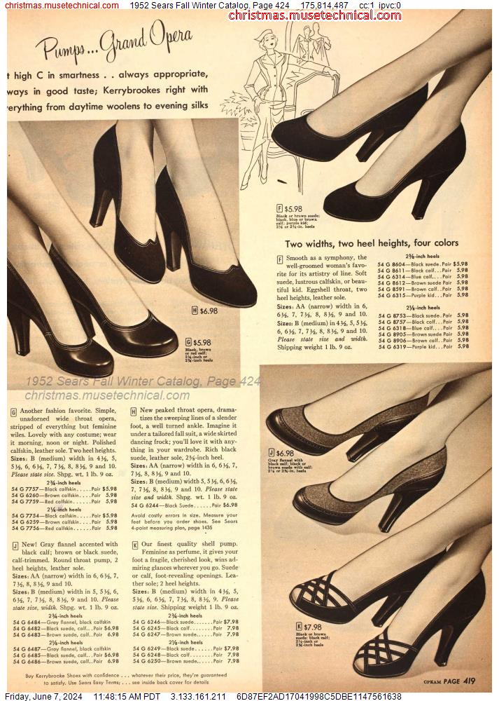 1952 Sears Fall Winter Catalog, Page 424