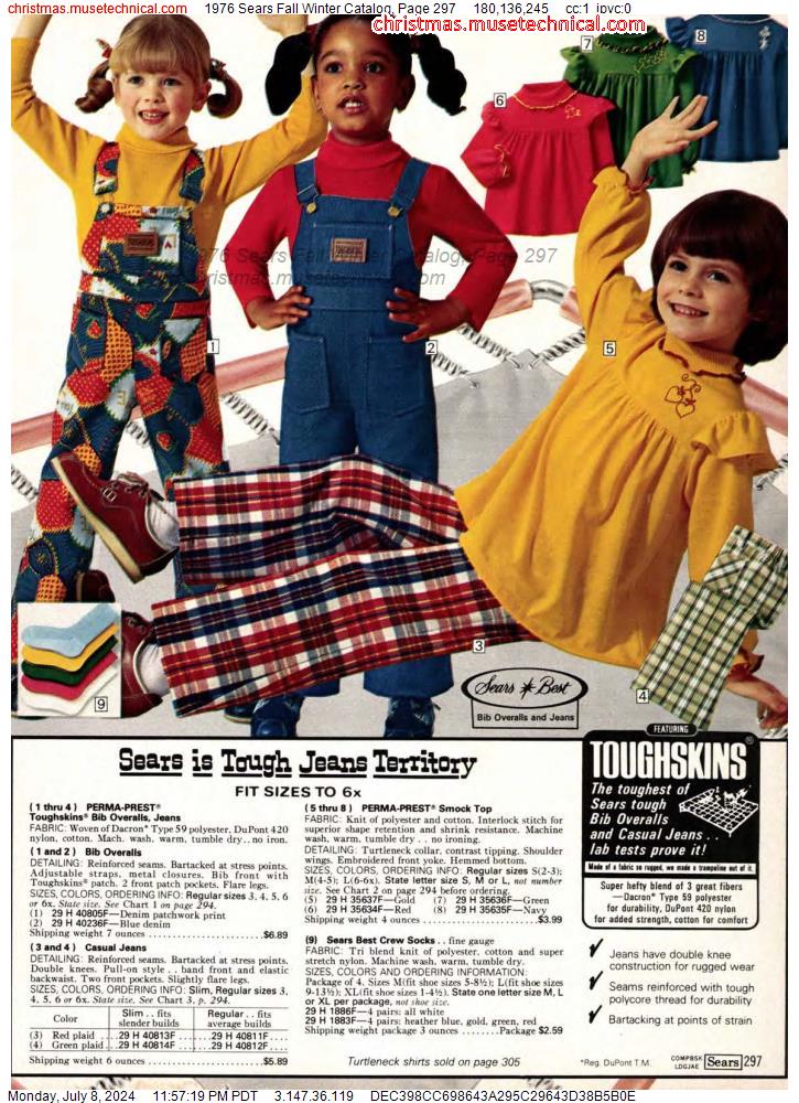 1976 Sears Fall Winter Catalog, Page 297