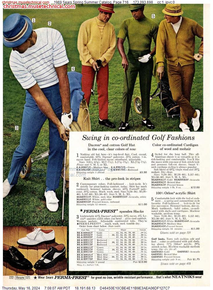 1969 Sears Spring Summer Catalog, Page 716