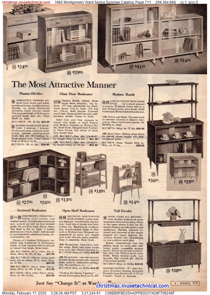 1962 Montgomery Ward Spring Summer Catalog, Page 711