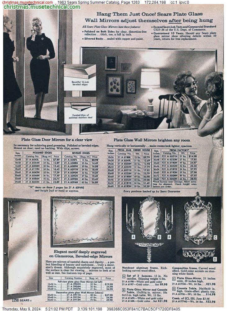 1963 Sears Spring Summer Catalog, Page 1263
