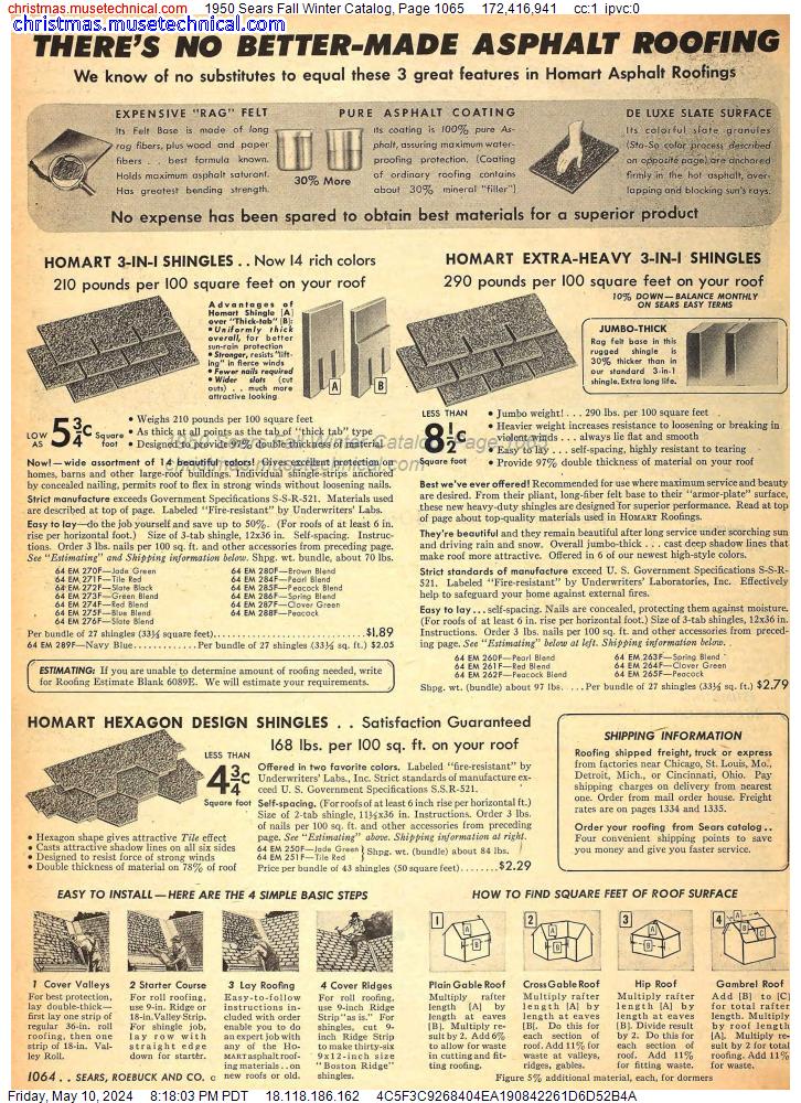1950 Sears Fall Winter Catalog, Page 1065