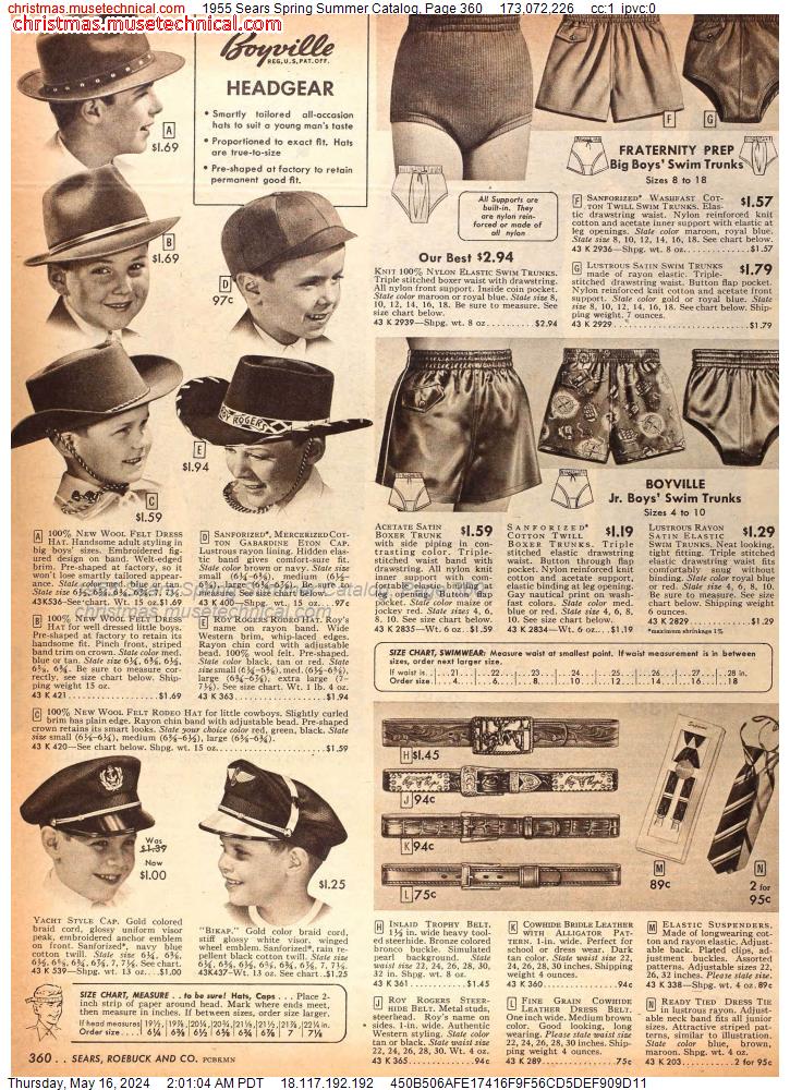 1955 Sears Spring Summer Catalog, Page 360